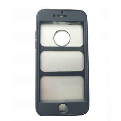 Husa Apple iPhone 8 Plus Full Silicone 360 Negru + Folie de protectie-8
