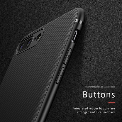 Husa Apple iPhone 8 Plus IPAKY Carbon Fiber Negru-2