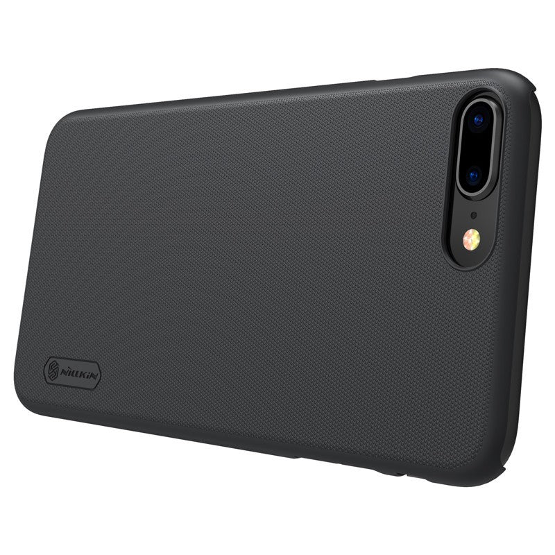 Husa Apple iPhone 8 Plus Nillkin Frosted Shield Negru + Folie de protectie-5