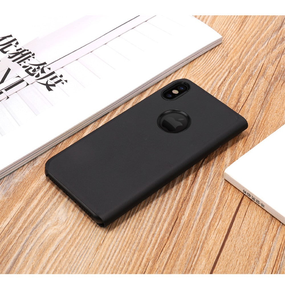 Husa Apple iPhone X Flip Cover Oglinda Negru-2