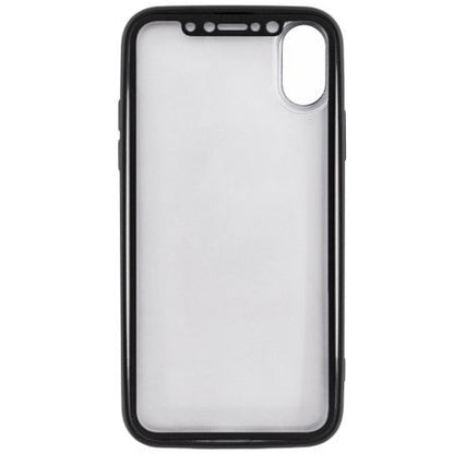 Husa Apple iPhone X Full Silicone 360 Negru + Folie de protectie-2