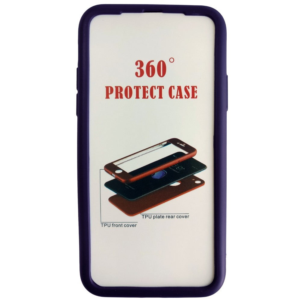 Husa Apple iPhone X Full Silicone Albastru-2
