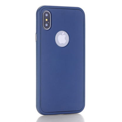 Husa Apple iPhone X Full Silicone Albastru-3