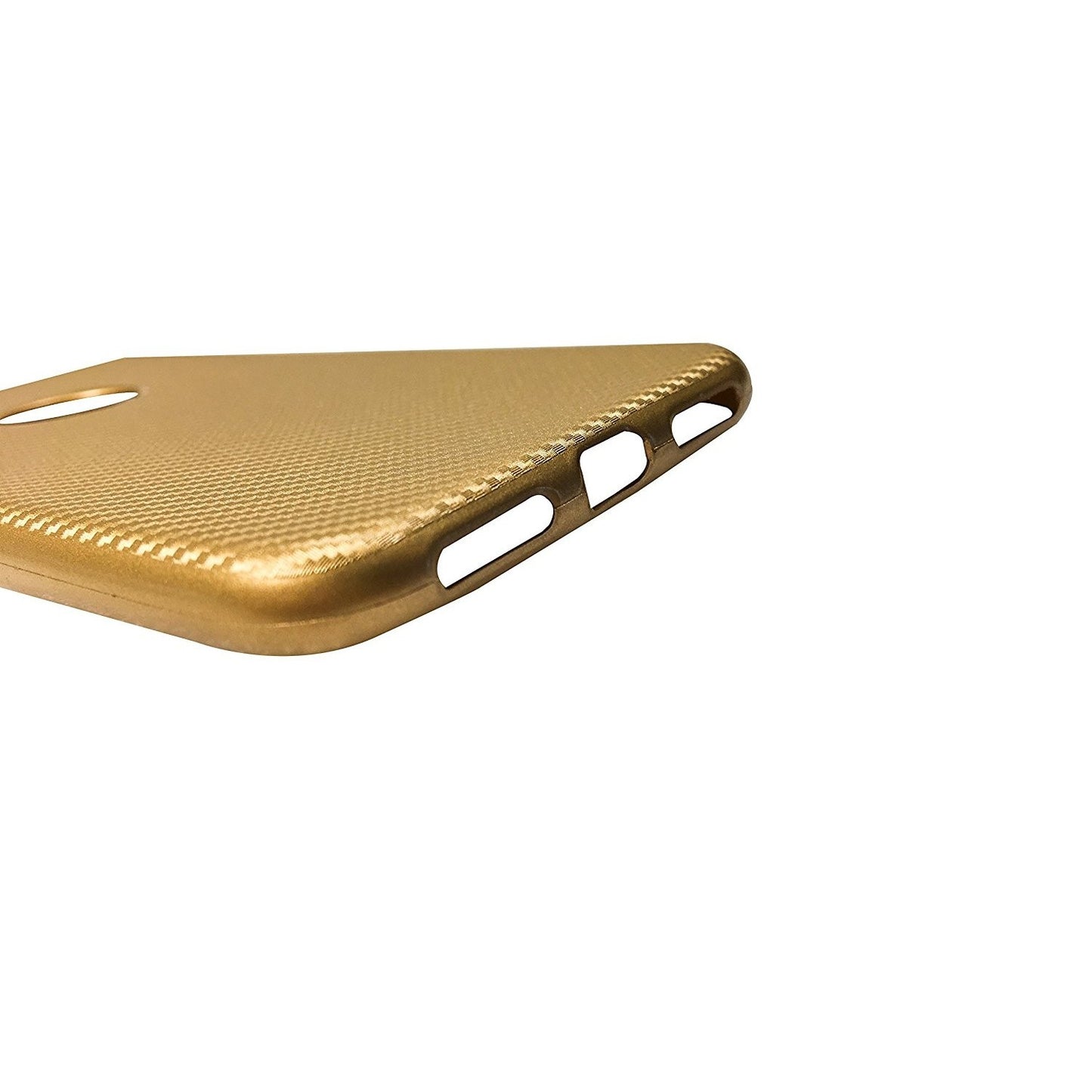 Husa Apple iPhone X i-Zore Carbon Fiber Auriu-3