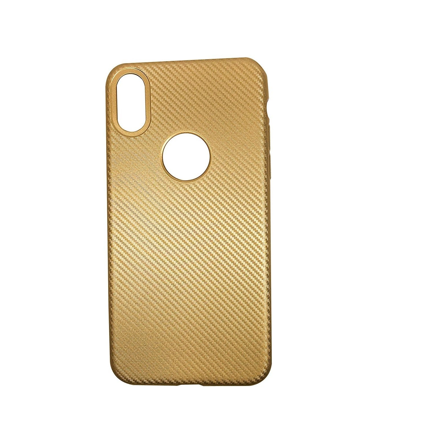 Husa Apple iPhone X i-Zore Carbon Fiber Auriu-5