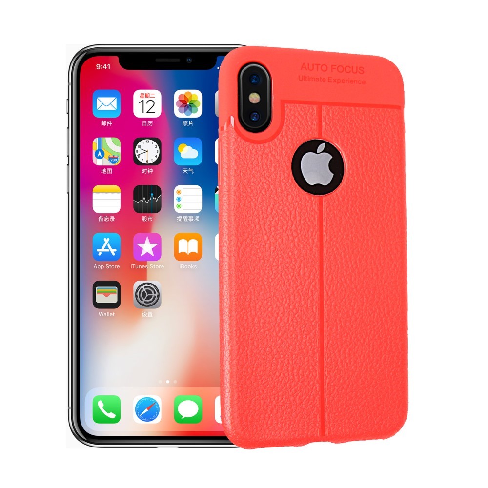 Husa Apple iPhone X Zore TPU moale Rosu-7