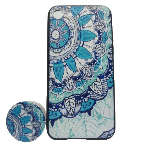 Husa Apple iPhone XR Multicolor Model Frunza + Popsocket inclus-0