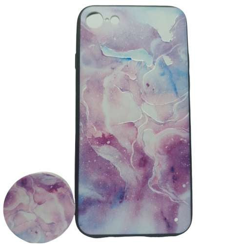 Husa Apple iPhone XR Multicolor Model Galaxie + Popsocket inclus-1