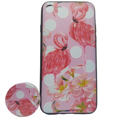 Husa Apple iPhone XS Max Multicolor Model Flamingo Popsocket inclus-1