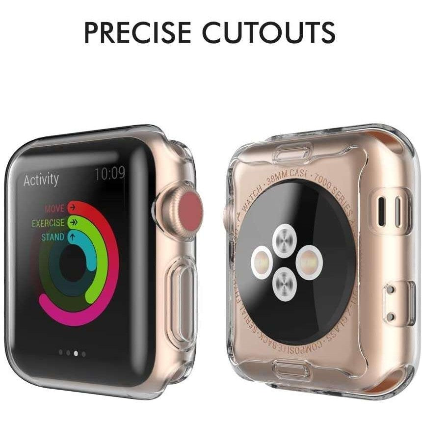 Husa Apple Watch Series 2/3 42 mm Full Tpu 360 Transparent, Flippy-2