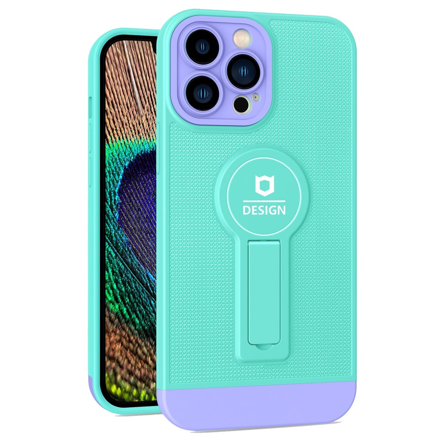 Husa Armor Design cu Stand pentru Apple iPhone 11 Pro, Blue/Mov, Suport Auto Magnetic, Wireless Charge, Protectie Antisoc, Flippy-0