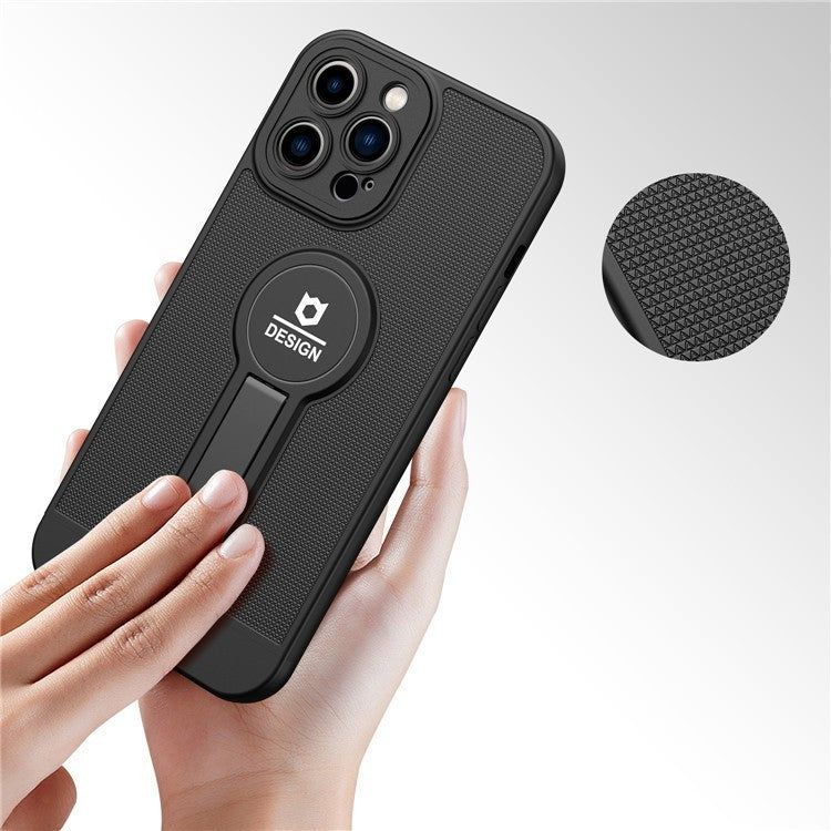 Husa Armor Design cu Stand pentru Apple iPhone 11 Pro, Negru, Suport Auto Magnetic, Wireless Charge, Protectie Antisoc, Flippy-3