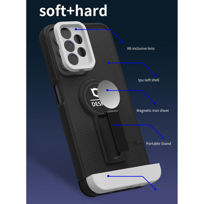Husa Armor Design cu Stand pentru iPhone 11 Pro Max, Negru/Alb, Suport Auto Magnetic, Wireless Charge, Protectie Antisoc, Flippy-5