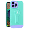 Husa Armor Design cu Stand pentru iPhone 13 Pro, Blue/Mov, Suport Auto Magnetic, Wireless Charge, Protectie Antisoc, Flippy-0