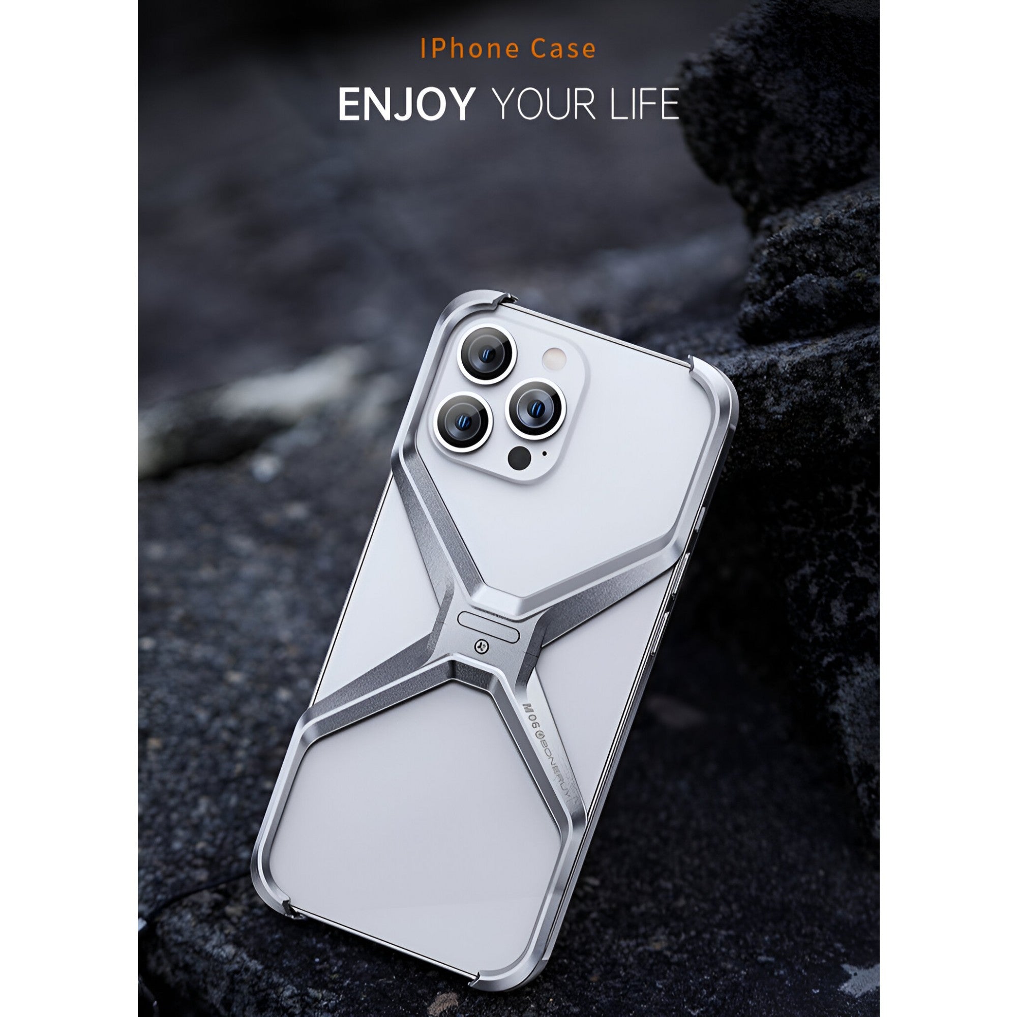 Husa Armor X Compatibila cu iPhone 15 Pro Max, Flippy, Aliaj de Aluminiu, Antisoc, Antizgarieturi, Impermeabila, Margini cu 2 Straturi, Aderent, Montare Usoara, Surubelnita Inclusa, Gri Metalizat-7
