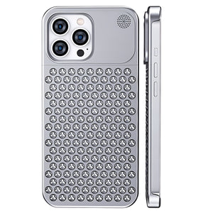 Husa Aromaterapia Compatibila cu iPhone 15 Pro Max, Flippy, Antisoc, Antizgariere, Protectie Camera si Supraincalzire, din Aliaj de Aluminiu, Argintiu-0