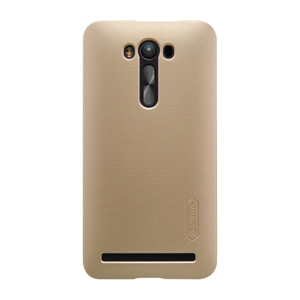 Husa Asus Zenfone 2 ZE500CL Nillkin Frosted Shield Auriu + Folie de protectie-1