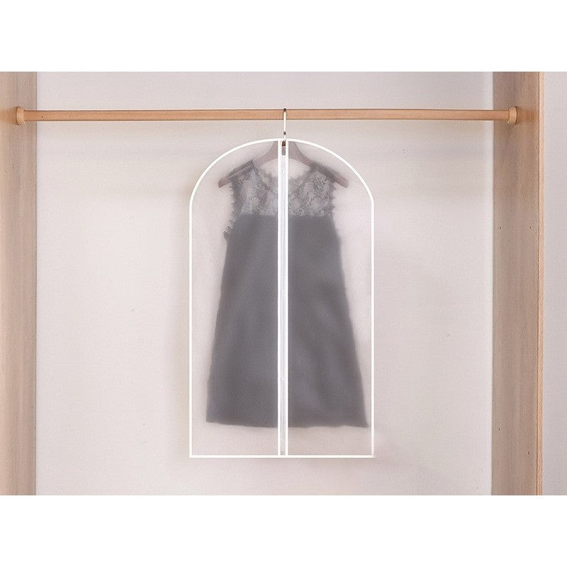 Husa de Depozitare cu Fermoar, Flippy, pentru Haine, de Protectie, pentru Voiaj, Netesut, Rezistent la Praf, 60x100 cm, Transparent-Alb-5