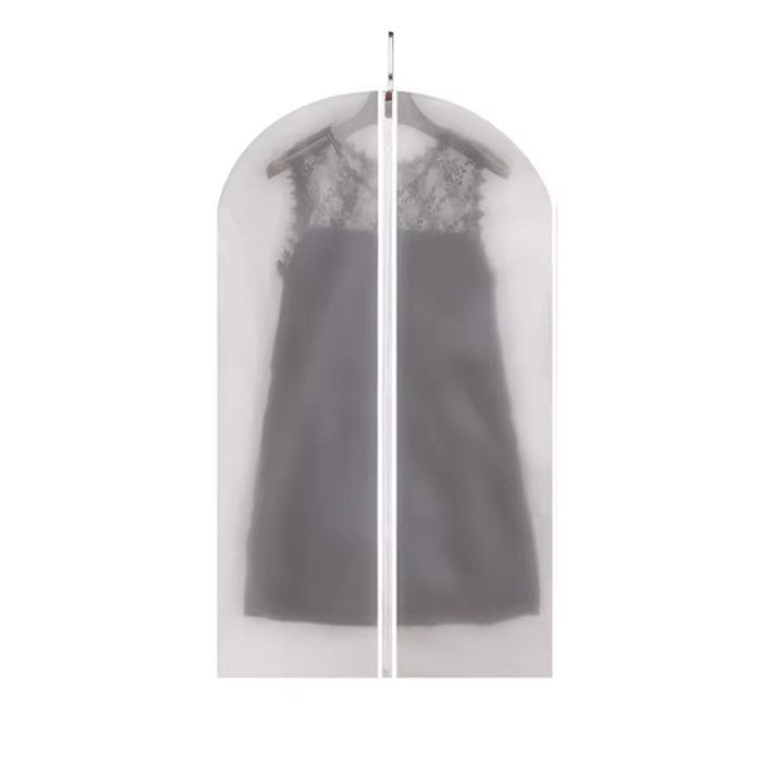 Husa de Depozitare cu Fermoar, Flippy, pentru Haine, de Protectie, pentru Voiaj, Netesut, Rezistent la Praf, 60x100 cm, Transparent-Alb-0