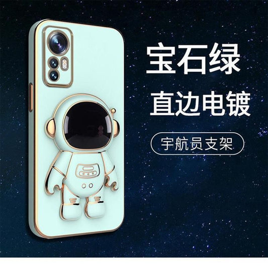 Husa de Protectie 2 in 1, Flippy, pentru Apple iPhone 14 Pro Max, Astronaut cu Suport, din TPU, Verde-0