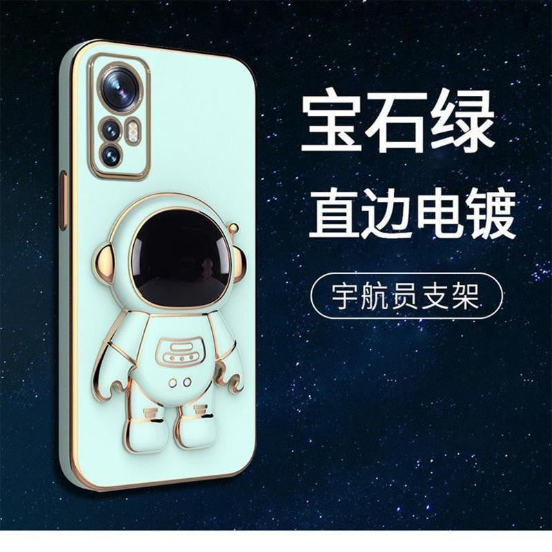 Husa de Protectie 2 in 1, Flippy, pentru Apple iPhone 15+, Astronaut cu Suport, din TPU, Verde-0