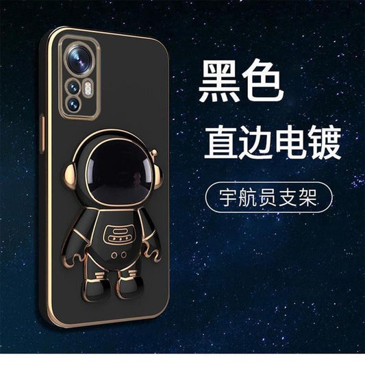 Husa de Protectie 2 in 1, Flippy, pentru Apple iPhone 15 Pro Max, Astronaut cu Suport, din TPU, Negru-0
