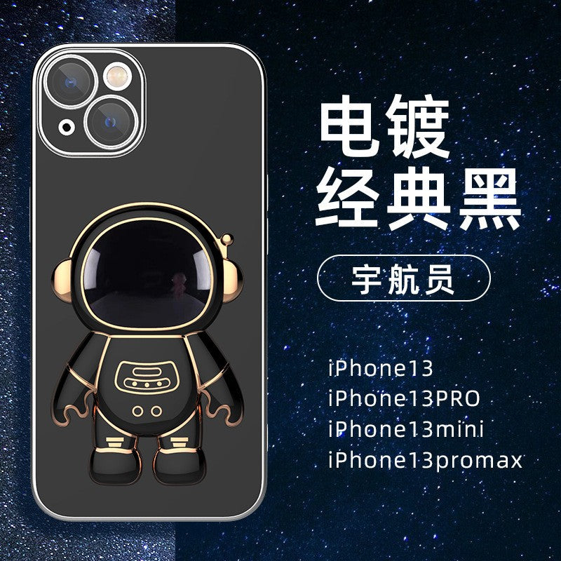 Husa de Protectie 2 in 1, Flippy, pentru Samsung Galaxy S24, Astronaut cu Suport, din TPU, Negru-0