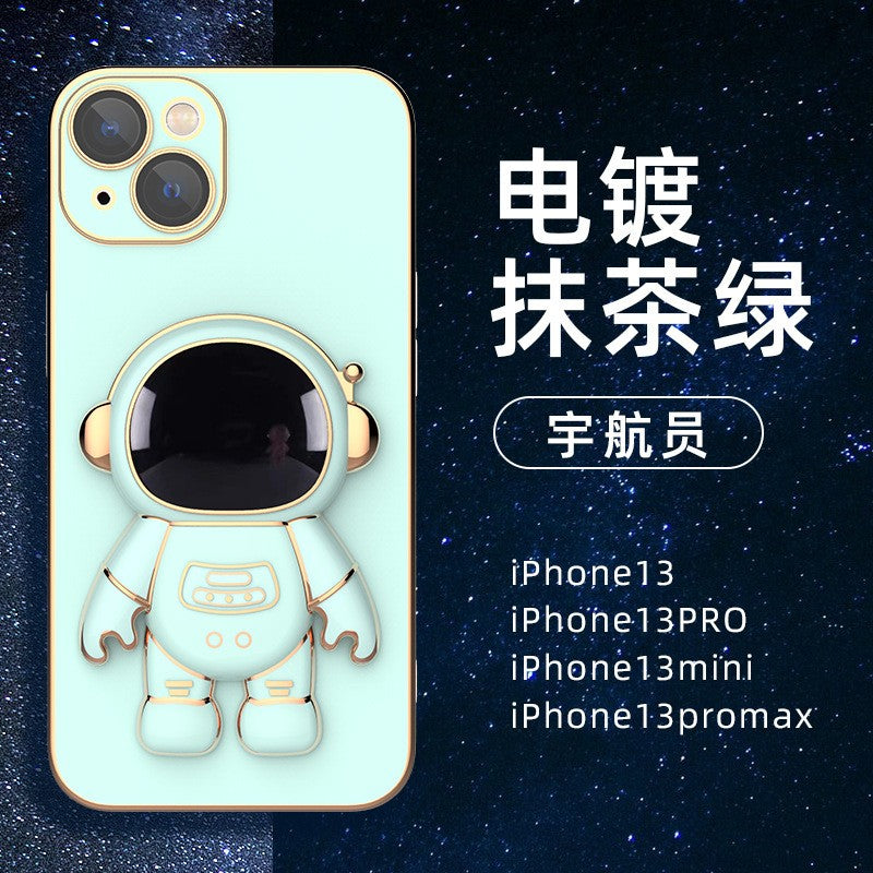 Husa de Protectie 2 in 1, Flippy, pentru Samsung Galaxy S24, Astronaut cu Suport, din TPU, Verde-0