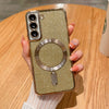 Husa de Protectie 2 in 1, Flippy, pentru Samsung Galaxy S24, Glitter Chrome Magsafe, din TPU, Magnetica, cu Protectie Lentila, Auriu-0