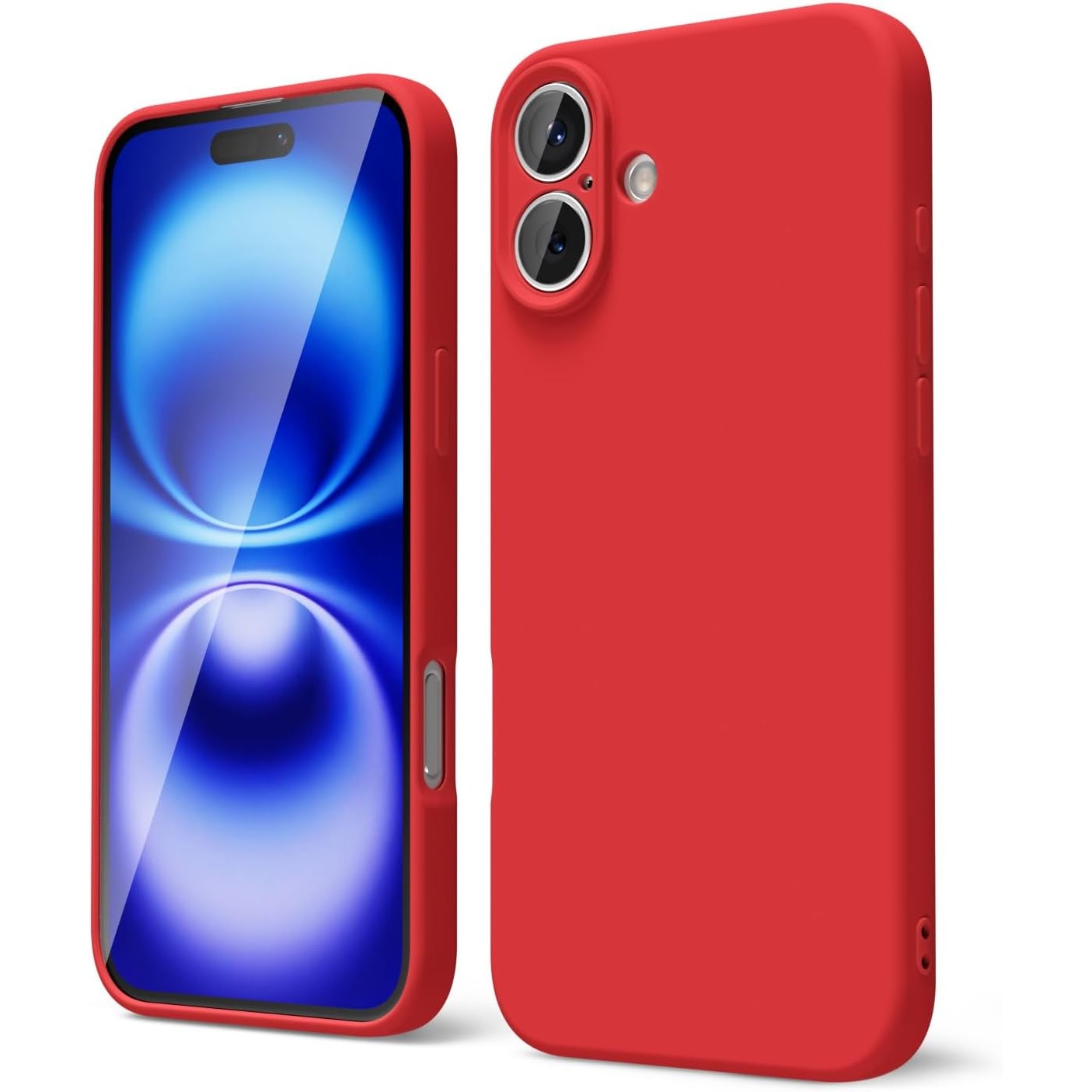 Husa de Protectie Matte TPU, Flippy, pentru Apple iPhone 16 Plus, Protectie Camera, Antisoc, Antizgariere, Antialunecare, Acoperire Completa, Rosu-0