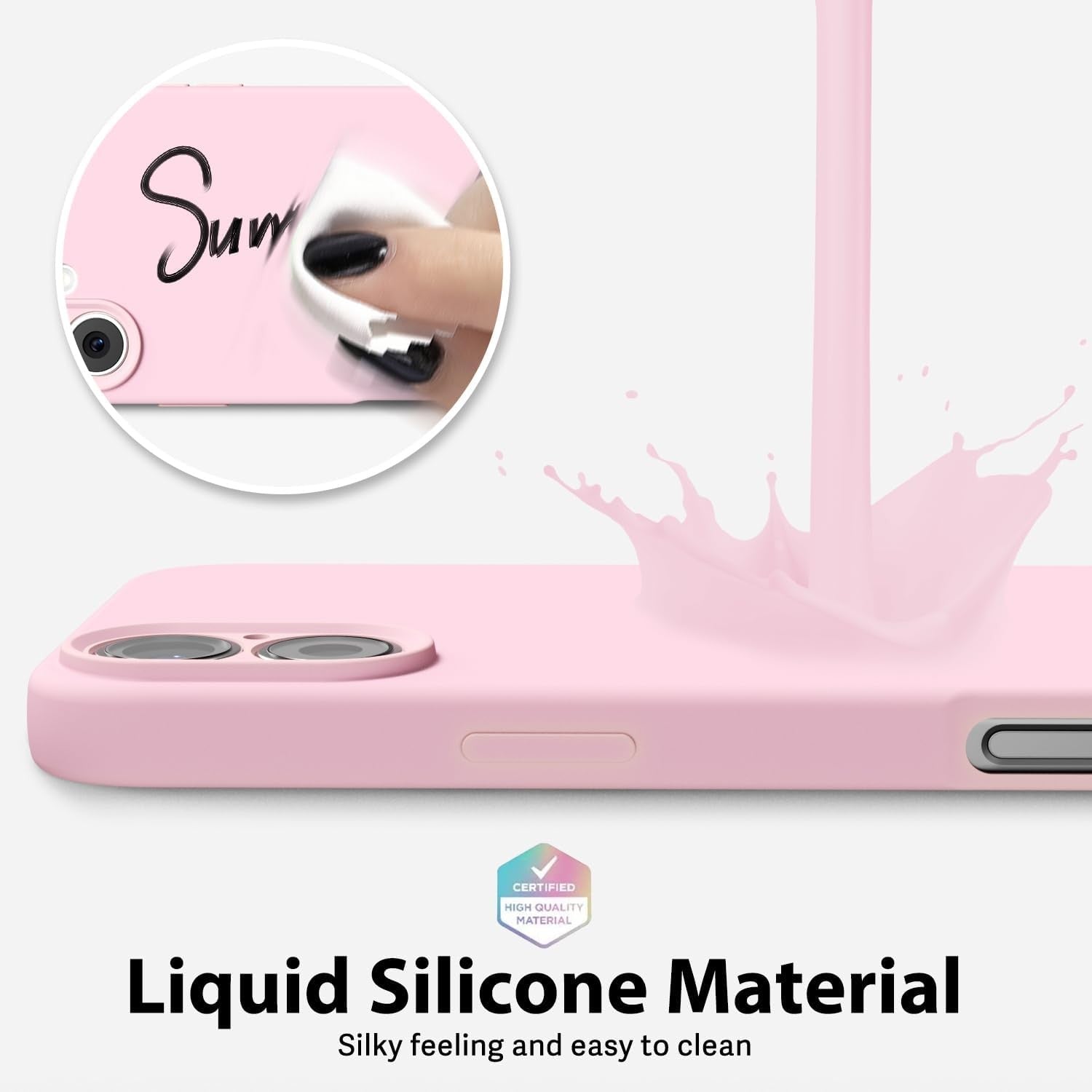 Husa de Protectie Matte TPU, Flippy, pentru Apple iPhone 16 Plus, Protectie Camera, Antisoc, Antizgariere, Antialunecare, Acoperire Completa, Roz-3