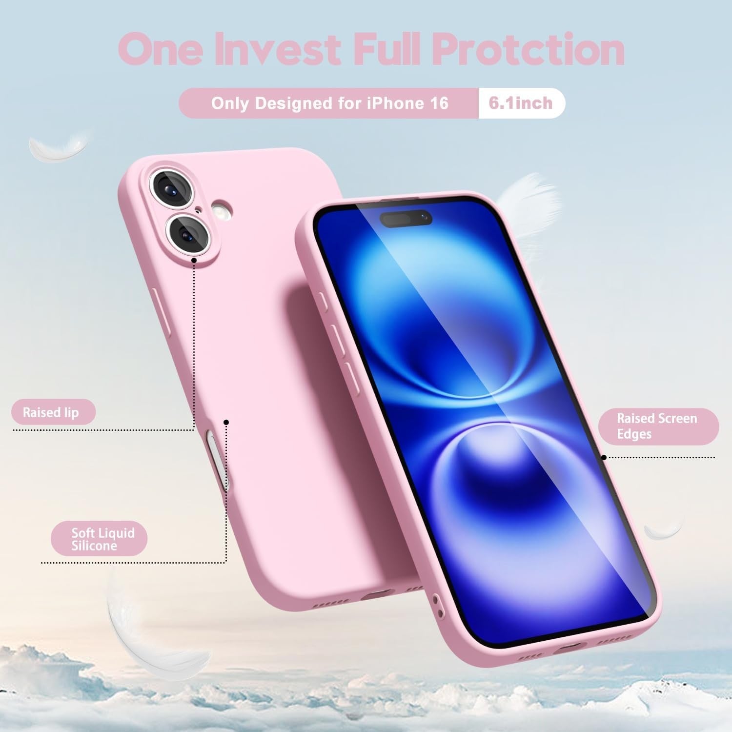 Husa de Protectie Matte TPU, Flippy, pentru Apple iPhone 16 Plus, Protectie Camera, Antisoc, Antizgariere, Antialunecare, Acoperire Completa, Roz-4
