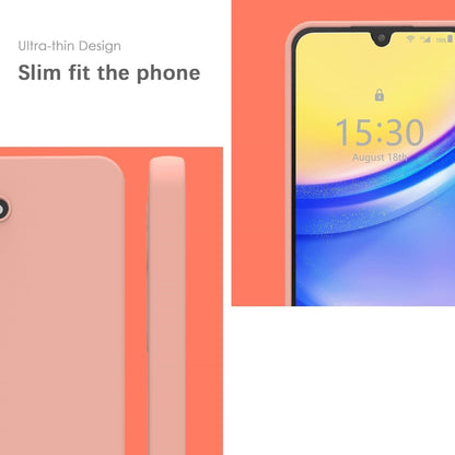 Husa de Protectie Matte TPU, Flippy, pentru Samsung Galaxy A15, Protectie Camera, Antisoc, Antizgariere, Antialunecare, Acoperire Completa, Roz-1