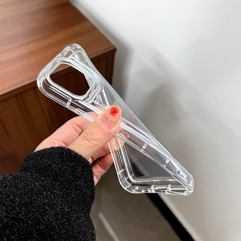Husa de protectie Flippy, Airbag Shock Absorption, TPU, pentru Apple iPhone 14 , Transparent-6