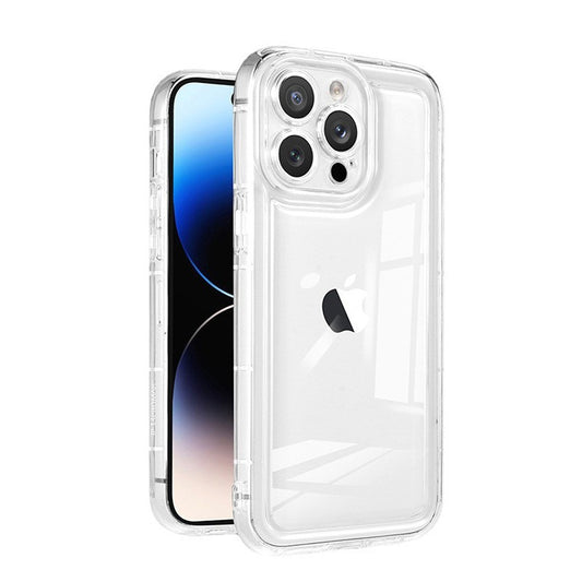 Husa de protectie Flippy, Airbag Shock Absorption, TPU, pentru Apple iPhone 14 , Transparent-0