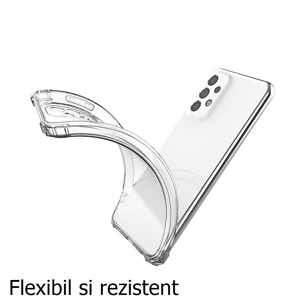 Husa de protectie Flippy, TPU, pentru Samsung A53 5G, Antisoc, Protectie colturi, Rezistenta la impact, Transparenta-1