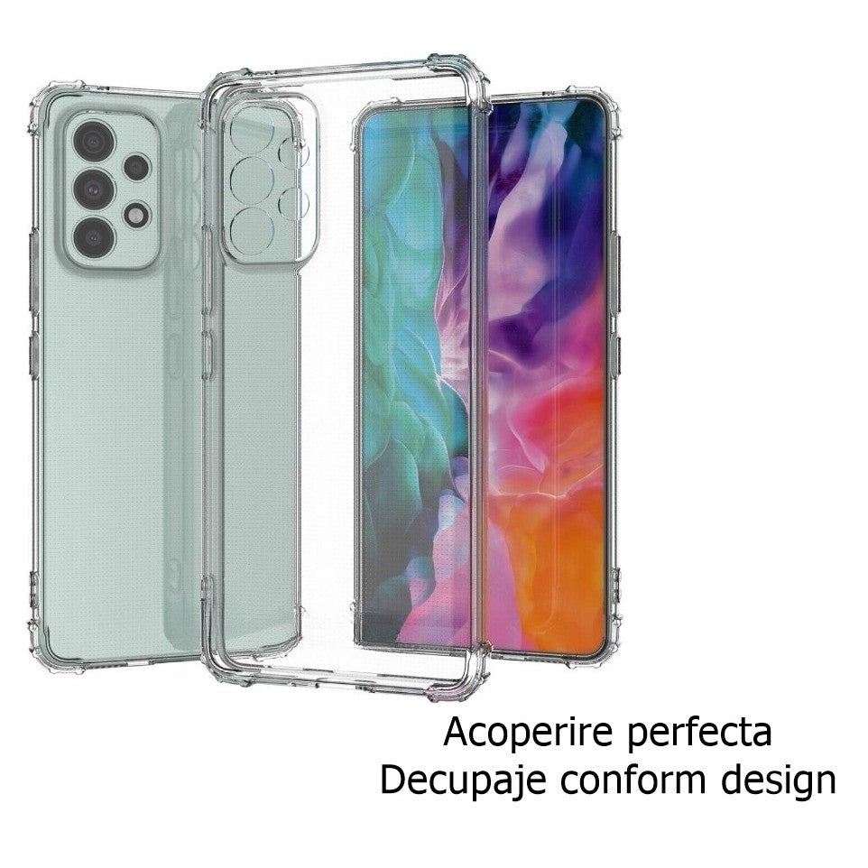 Husa de protectie Flippy, TPU, pentru Samsung A53 5G, Antisoc, Protectie colturi, Rezistenta la impact, Transparenta-2