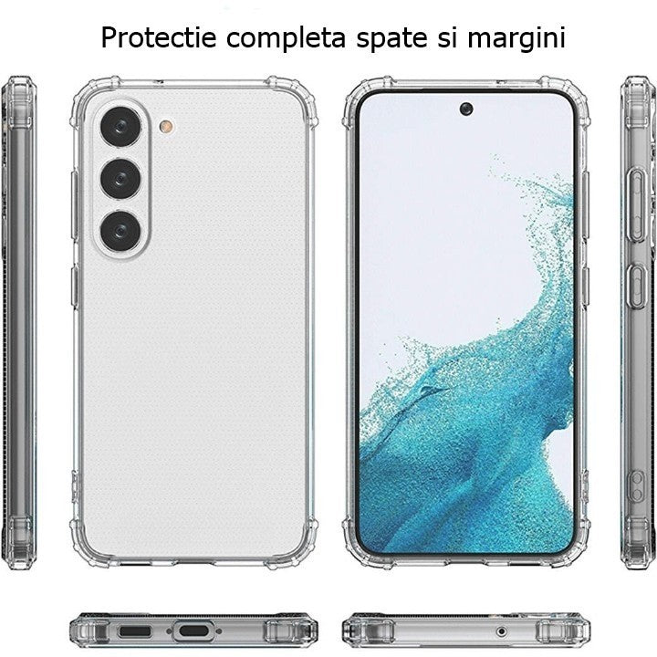 Husa de protectie Flippy, Airbag Shock Absorption, TPU, pentru Samsung Galaxy A14 4G/5G , Transparent-3