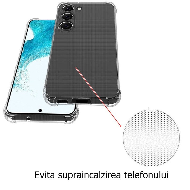 Husa de protectie Flippy, Airbag Shock Absorption, TPU, pentru Samsung Galaxy S21 FE 5G , Transparent-6