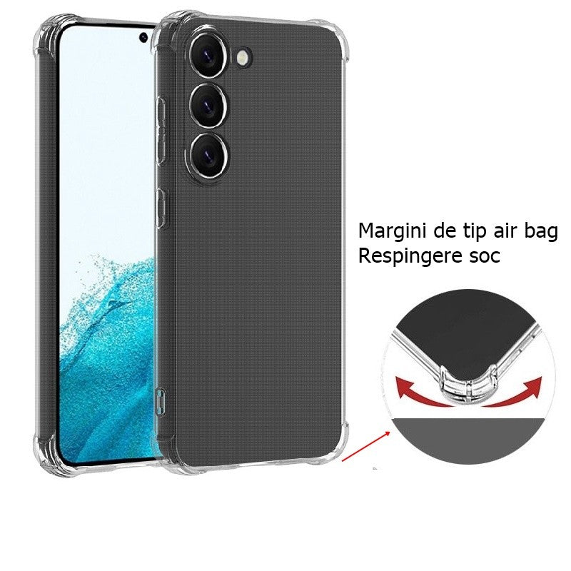 Husa de protectie Flippy, TPU, pentru Samsung S23 FE, Antisoc, Protectie colturi, Rezistenta la impact, Transparenta-2