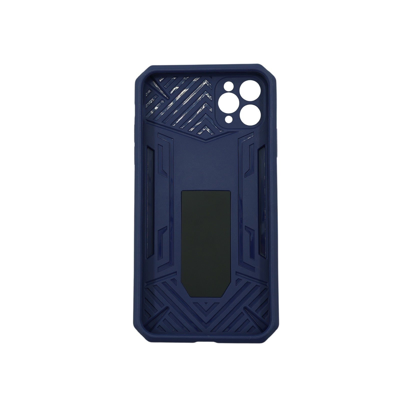 Husa de protectie Flippy compatibila cu Apple iPhone 11 Defender Model 4 cu suport, Albastru inchis-1