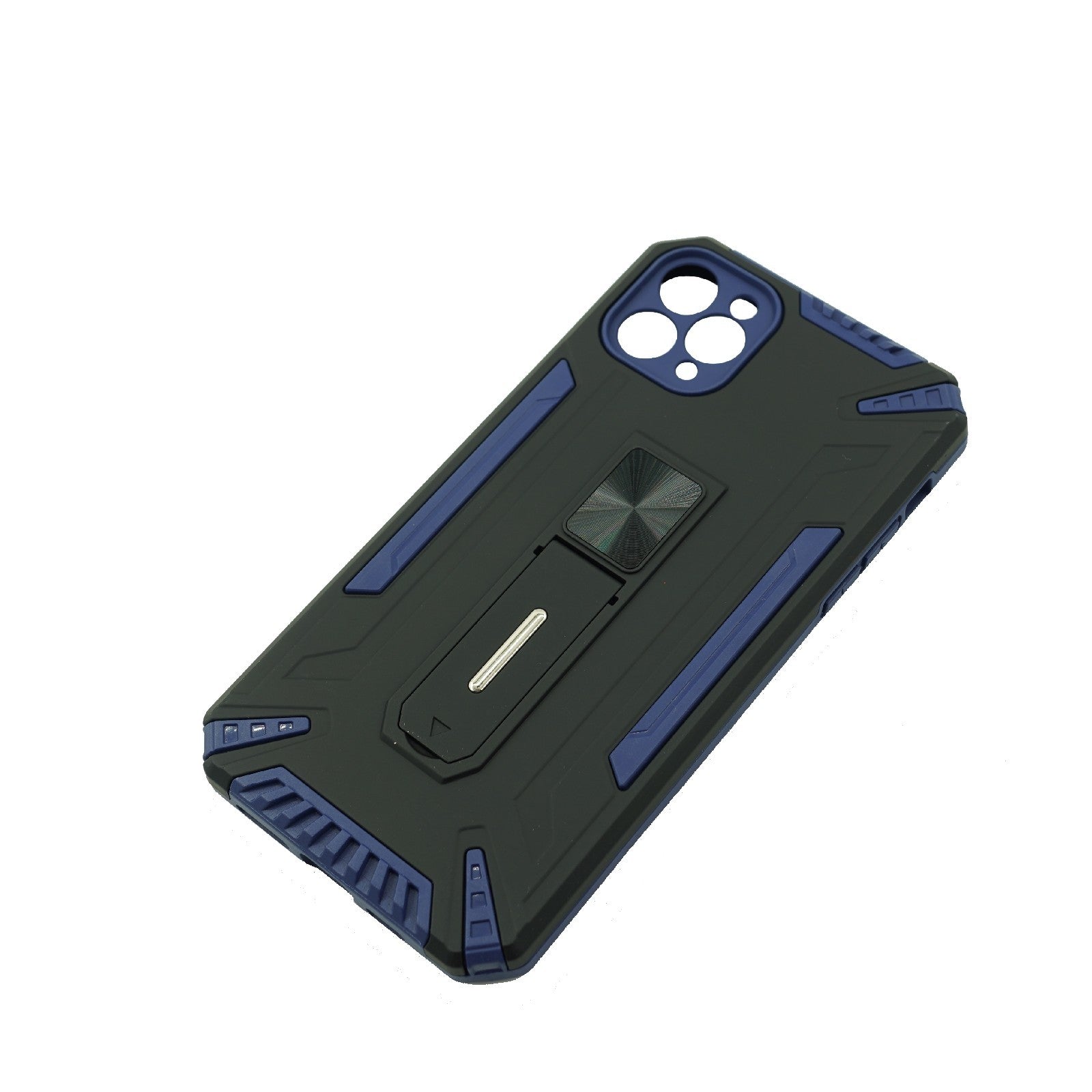 Husa de protectie Flippy compatibila cu Apple iPhone 11 Defender Model 4 cu suport, Albastru inchis-2