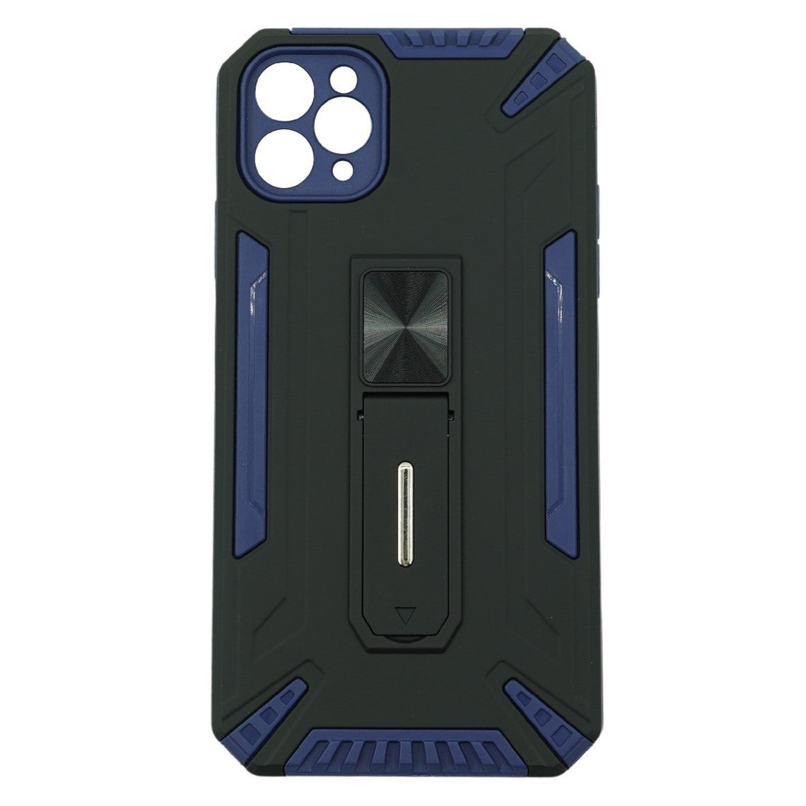 Husa de protectie Flippy compatibila cu Apple iPhone 11 Defender Model 4 cu suport, Albastru inchis-0