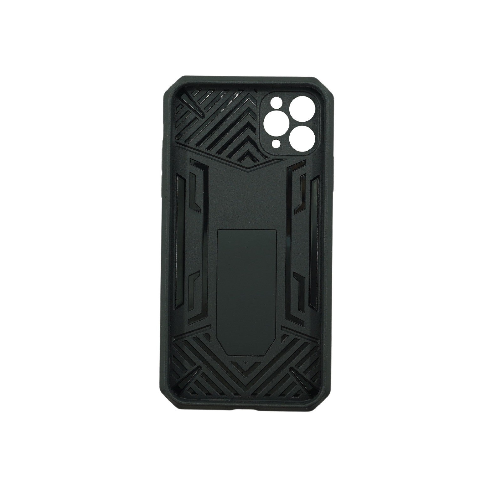 Husa de protectie Flippy compatibila cu Apple iPhone 11 Defender Model 4 cu suport, Negru-1
