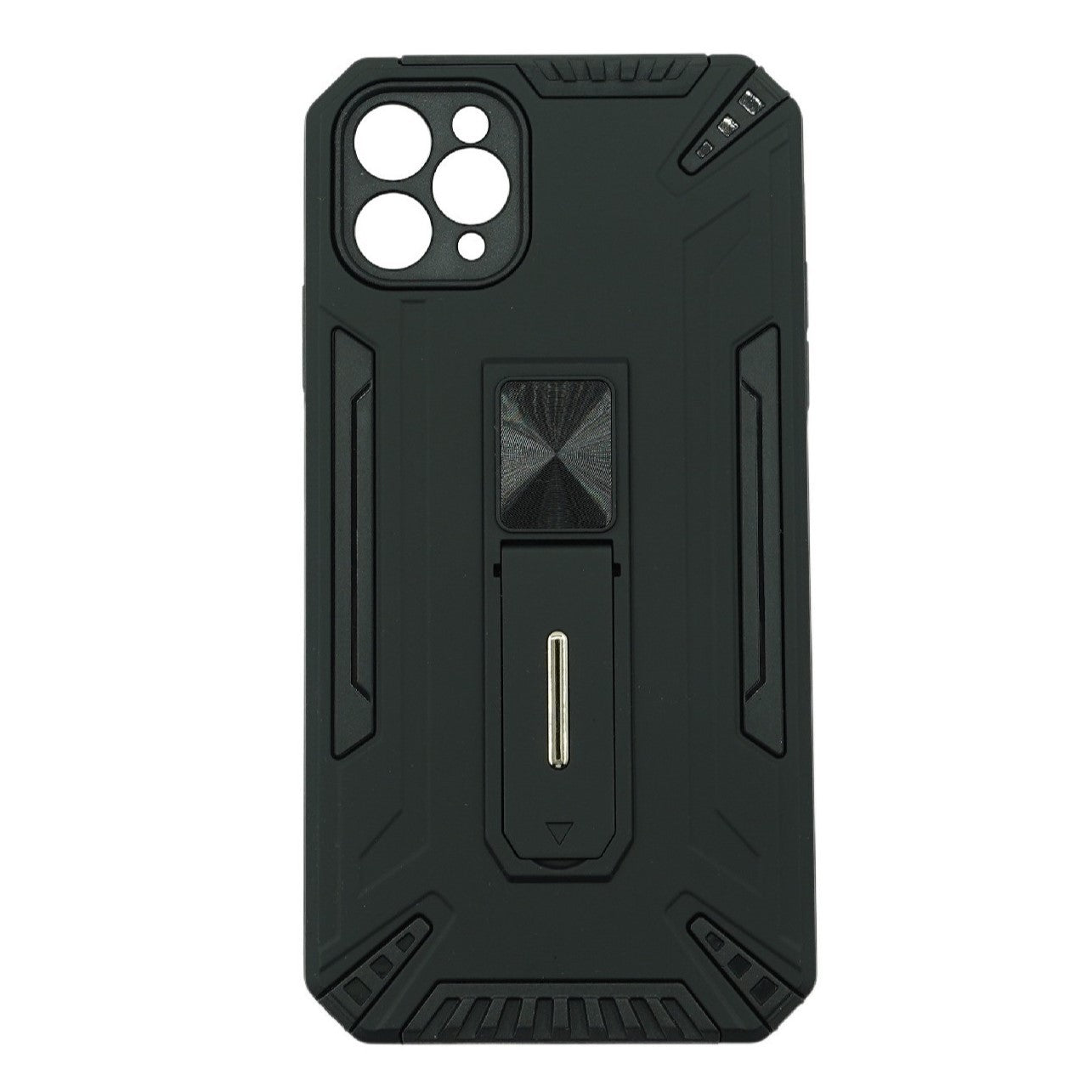 Husa de protectie Flippy compatibila cu Apple iPhone 11 Defender Model 4 cu suport, Negru-0