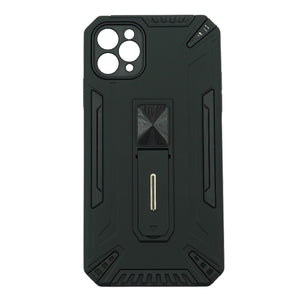 Husa de protectie Flippy compatibila cu Apple iPhone 11 Defender Model 4 cu suport, Negru-0