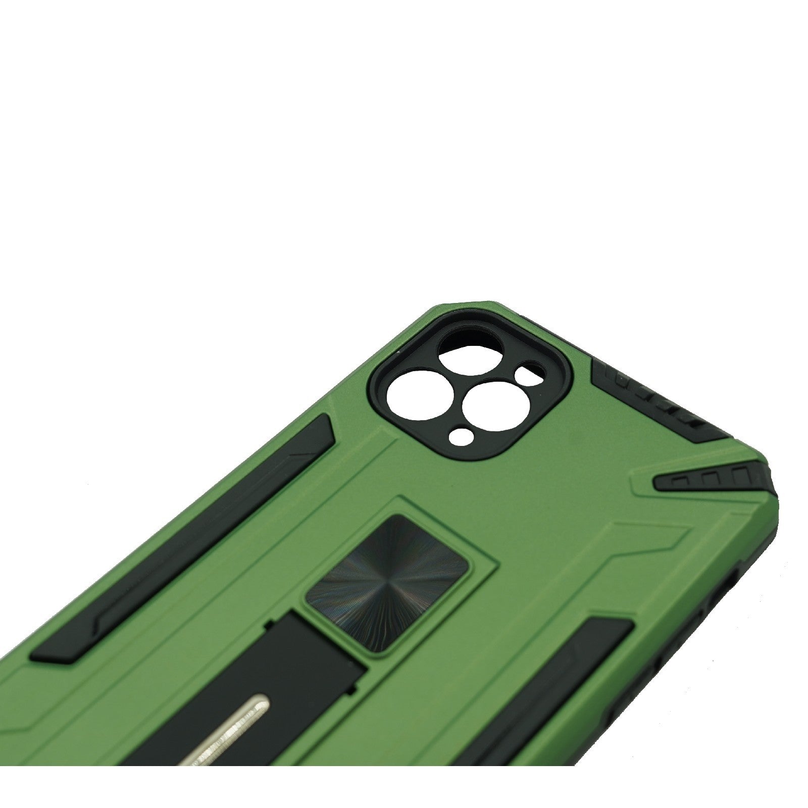 Husa de protectie Flippy compatibila cu Apple iPhone 11 Defender Model 4 cu suport, Verde deschis-2