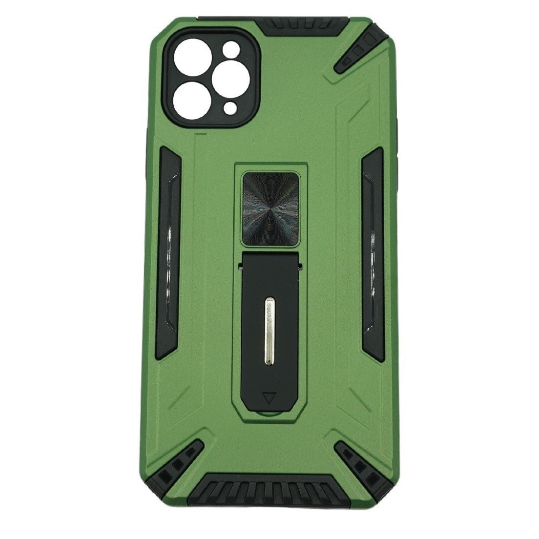 Husa de protectie Flippy compatibila cu Apple iPhone 11 Defender Model 4 cu suport, Verde deschis-0