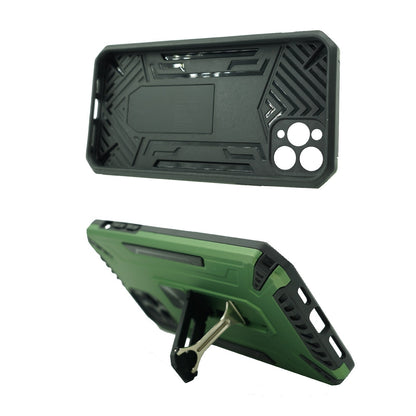 Husa de protectie Flippy compatibila cu Apple iPhone 11Pro Defender Model 4 cu suport, Verde deschis-4