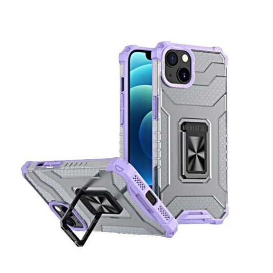 Husa de protectie Flippy compatibila cu Apple iPhone 13 Acrylic Armor cu suport Mov-0